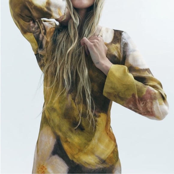 Zara Floral Maxi Dress - Green and Cream - Picture 13 of 13